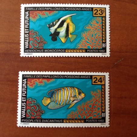 Wallis et Futuna 439-440 ** luxe sans charnière Faune Poisson fish 1992