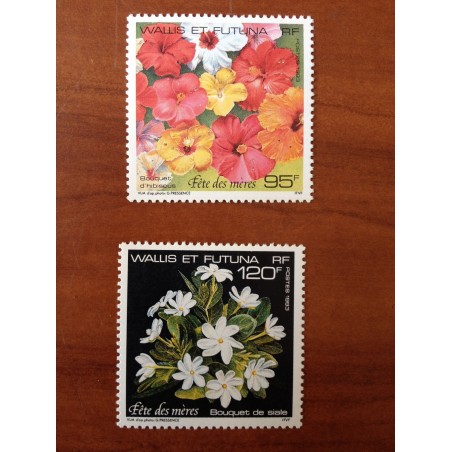 Wallis et Futuna 449-450 ** luxe sans charnière Fleurs hibiscus et Siale 1993