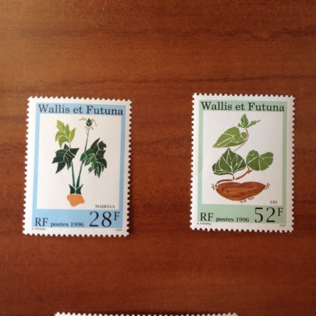 Wallis et Futuna 487-488 ** luxe sans charnière Plante tubercule Ufi Mahoaa 1996