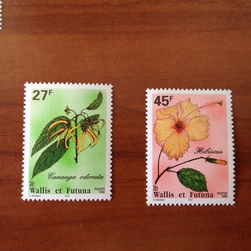Wallis et Futuna 489-490 ** luxe sans charnière Flore Cananga Hibiscus 1996