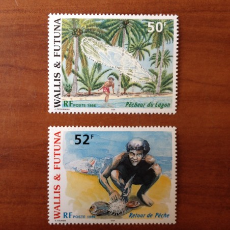 Wallis et Futuna 518-519 ** luxe sans charnière Peche au Lagon 1998