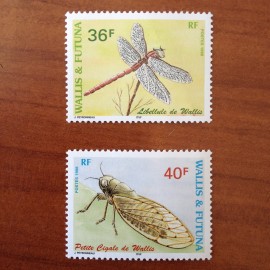 Wallis et Futuna 521-522 ** luxe sans charnière cigale libellule Insecte 1998
