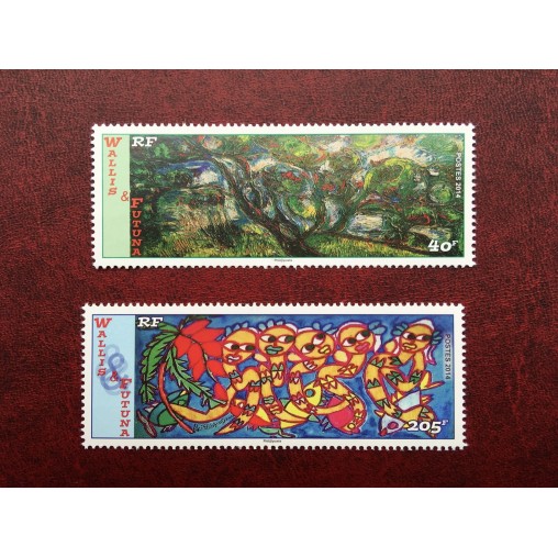 Wallis et Futuna 826-827d ** luxe sans charnière Art Peinture Mitchoutouchkine 2014
