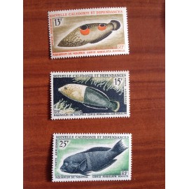 NOUVELLE CALEDONIE PA Num 81-83 ** MNH ANNEE 1965 Poisson FishPoisson fish