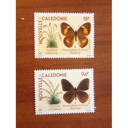 NOUVELLE CALEDONIE PA Num 265-266 ** MNH ANNEE 1990 Papillon Butterfly