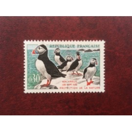 France 1274a ** Oiseaux Variété Houppe en 1960
