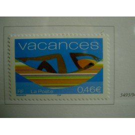 France 3493 ** Vacances  en 2002