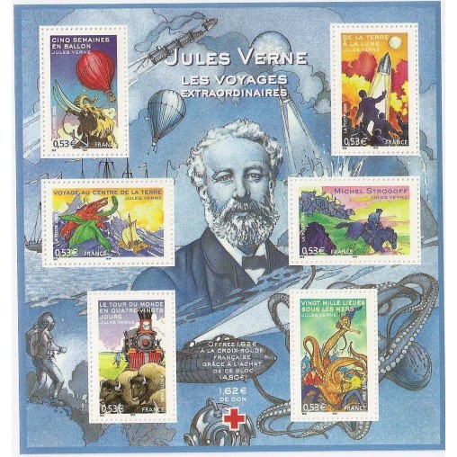 France 3789-3794 ** Jules Vernes  en 2005