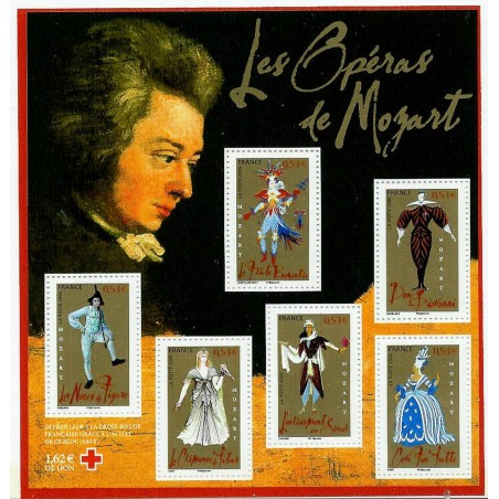 France 3917-3922 ** Opera de Mozart  BF 98 en 2006