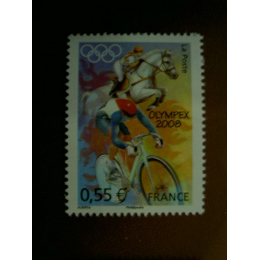 France 4222 ** JO Pekin cheval cyclisme en 2008