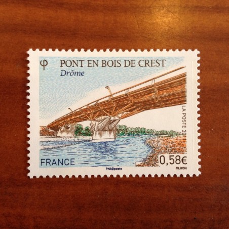 France 4544 ** Pont en Bois de Crest  en 2011
