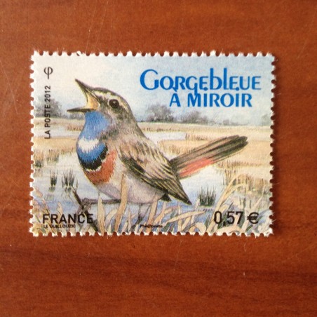 France 4657 ** Oiseaux Birds Gorgebleue en 2012