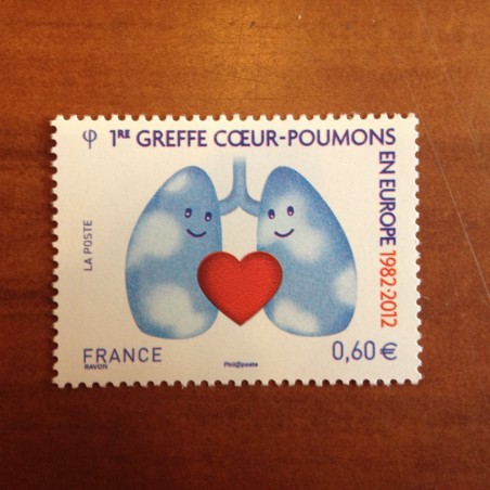 France 4674 ** Greffe cœur poumon   en 2012