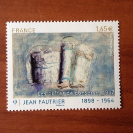 France 4888 ** Tableau Jean Fautrier boites de conserve  en 2014