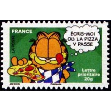 France 4273 ** Chat Garfield Jim Davis  en 2008 TVP Pizza