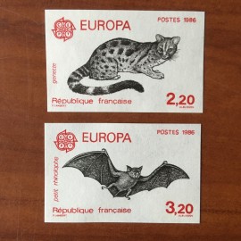 France  2416-2417 non dentelé Europa en 1986