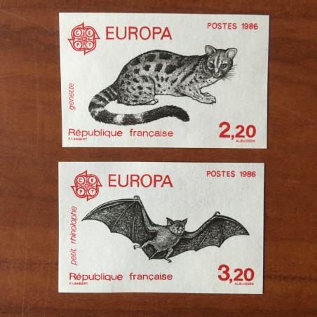France  2416-2417 non dentelé ** MNH Europa en 1986