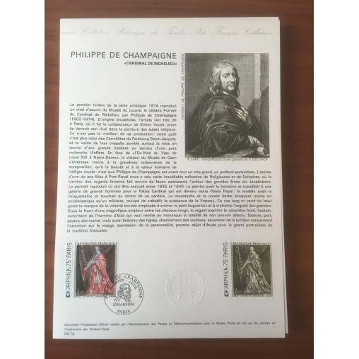 Document Officiel 1766 Tableau Richelieu  1973 num 05-74