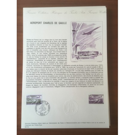 Document Officiel 1787 Aeroport De Gaule  1974 num 04-74