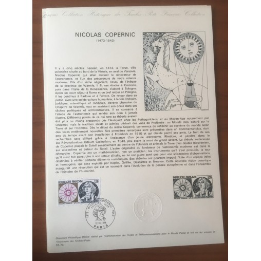 Document Officiel 1818 Copernic  1974 num 26-74
