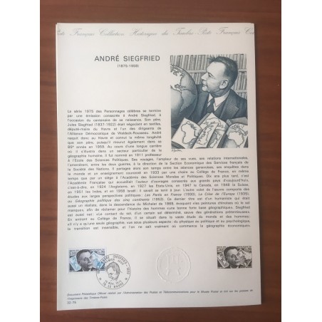 Document Officiel 1858 André Siegfried  1975 num 32-75