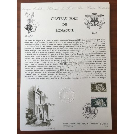 Document Officiel 1871 Château Bonaguil  1976 num 21-76