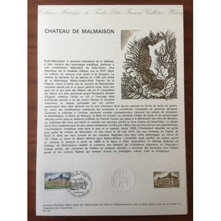 Document Officiel 1873 Château Malmaison  1976 num 07-76