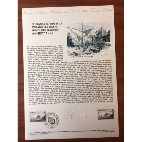 Document Officiel 1935 Annecy  1977 num 21-77
