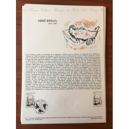 Document Officiel 1954 Abbé Breuil  1977 num 40-77