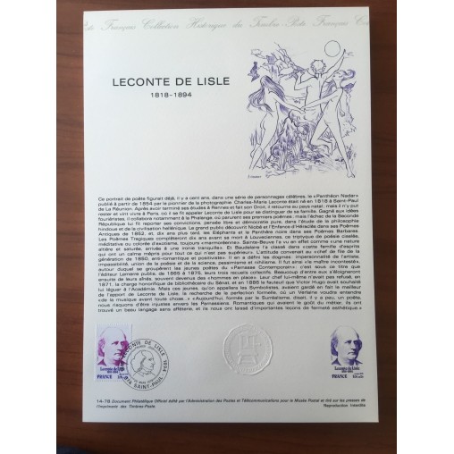 Document Officiel 1988 Leconte de Lisle  1978 num 14-78