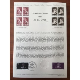 Document Officiel 2078 Journee du timbre  1980 num 07-80