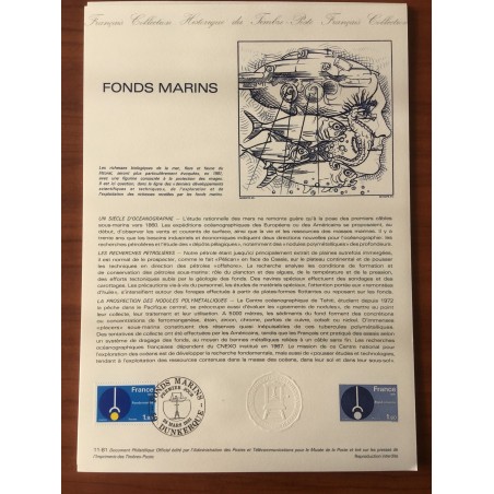 Document Officiel 2129 Fond Marin  1981 num 11-81