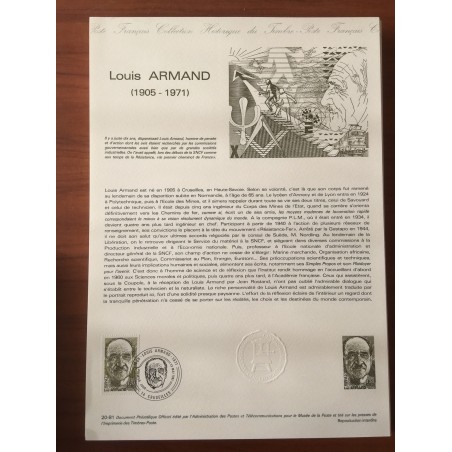 Document Officiel 2148 Louis Armand  1981 num 20-81