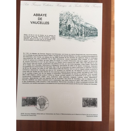 Document Officiel 2160 Vaucelles nord  1981 num 33-81