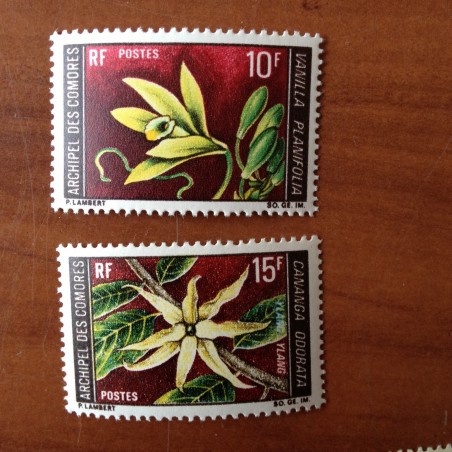 Comores 53-54 ** MNH Fleurs Vanille en 1969