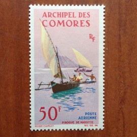 Comores PA 10  ** MNH Bateau Pirogue en 1964