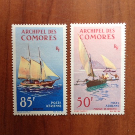 Comores PA 10-11  ** MNH Bateau en 1964