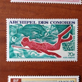 Comores PA 44  ** MNH Chasse sous marine en 1972