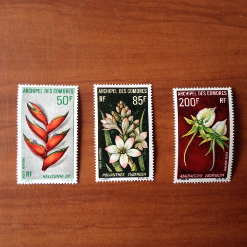 Comores PA 26-27  ** MNH fleurs en 1969