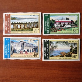 Comores PA 45-48  ** MNH Site Anjouan en 1972