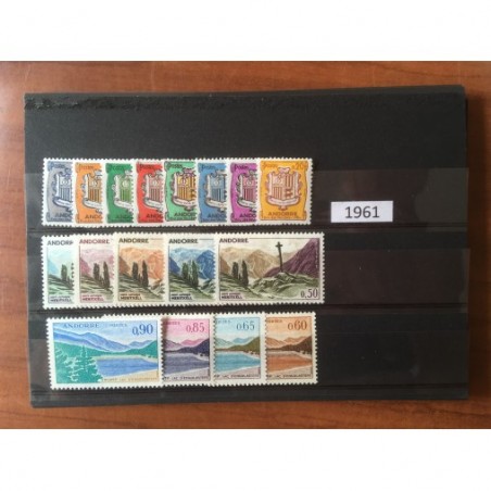 Andorre Annee Complete 1961 MNH ** Superbe