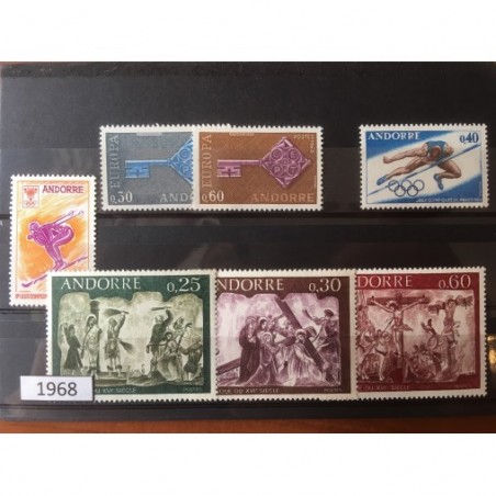 Andorre Annee Complete 1968 MNH ** Superbe