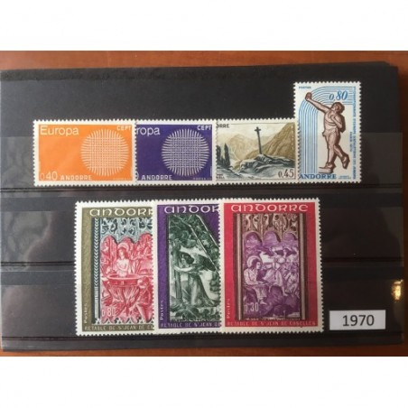Andorre Annee Complete 1970 MNH ** Superbe