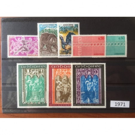 Andorre Annee Complete 1971 MNH ** Superbe