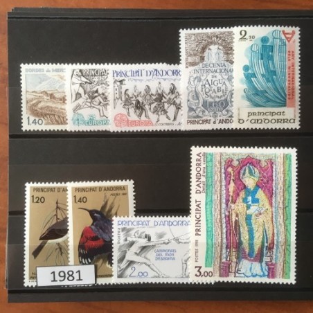 Andorre Annee Complete 1981 MNH ** Superbe