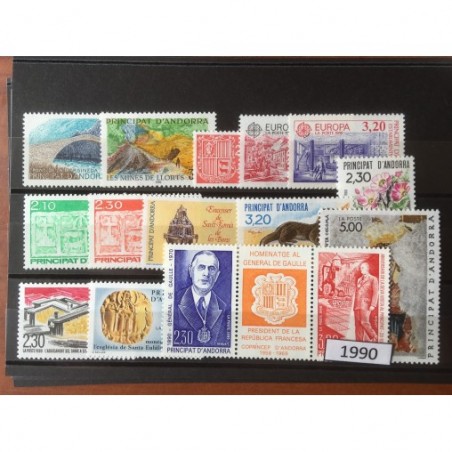 Andorre Annee Complete 1990 MNH ** Superbe