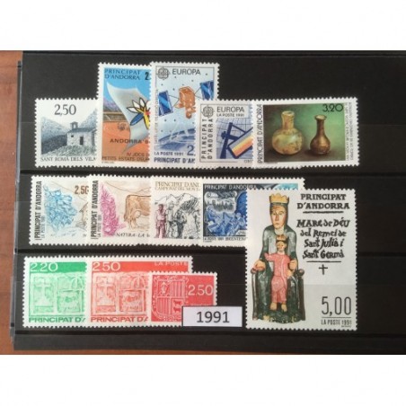 Andorre Annee Complete 1991 MNH ** Superbe