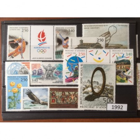 Andorre Annee Complete 1992 MNH ** Superbe