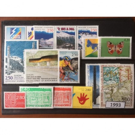 Andorre Annee Complete 1993 MNH ** Superbe