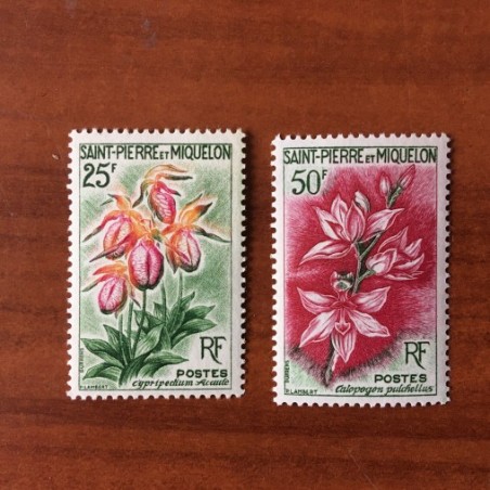 Saint Pierre et Miquelon 362-363 ** MNH Fleurs année 1962